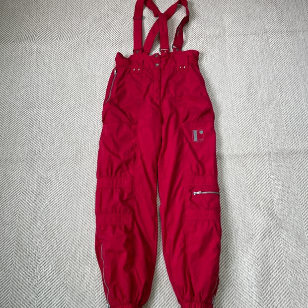 리히너 오브 제네바 버건디 스노우 오버올 팬츠