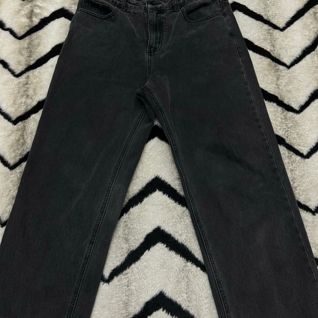 [32]무신사스탠다드 와이드 데님팬츠/워시드블랙