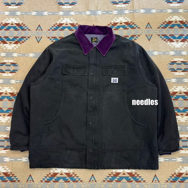 [XL][110] 니들스 16oz 코튼 캔버스 럼버잭 코트 블랙 