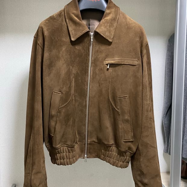 stu 브라운 스웨이드 자켓 m