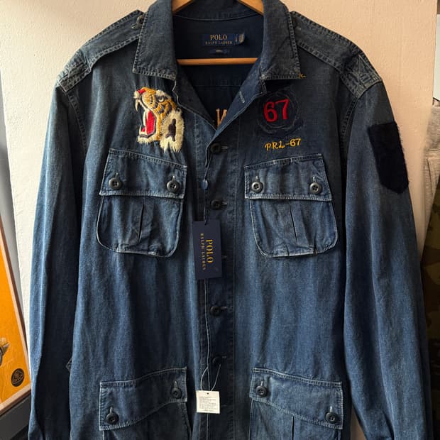 폴로랄프로렌 인디고 데님 정글퍼티그 자켓 L
