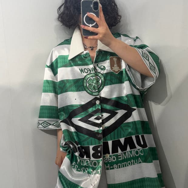 새상품 네온 제네시스 오디티 오버핏 커스텀 블록코어 반팔 그린
