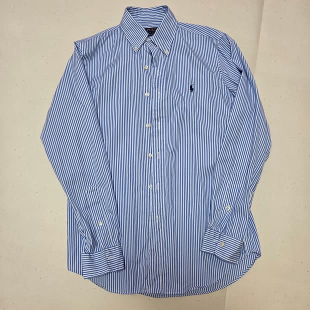 [XS] 폴로 랄프로렌 클래식핏 포플린 스트라이프 셔츠 블루