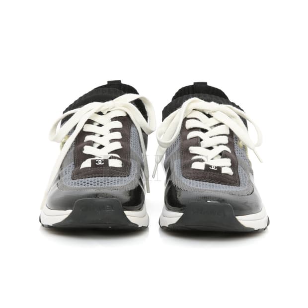 샤넬 믹스드파이버 CC 로고 트레이너 스니커즈 삭스 G36259