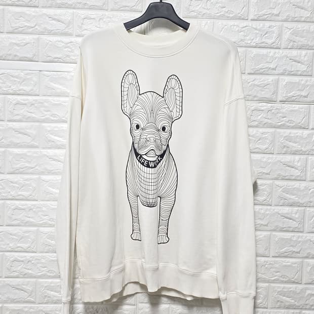 택포_ 라이프워크 강아지 맨투맨 L