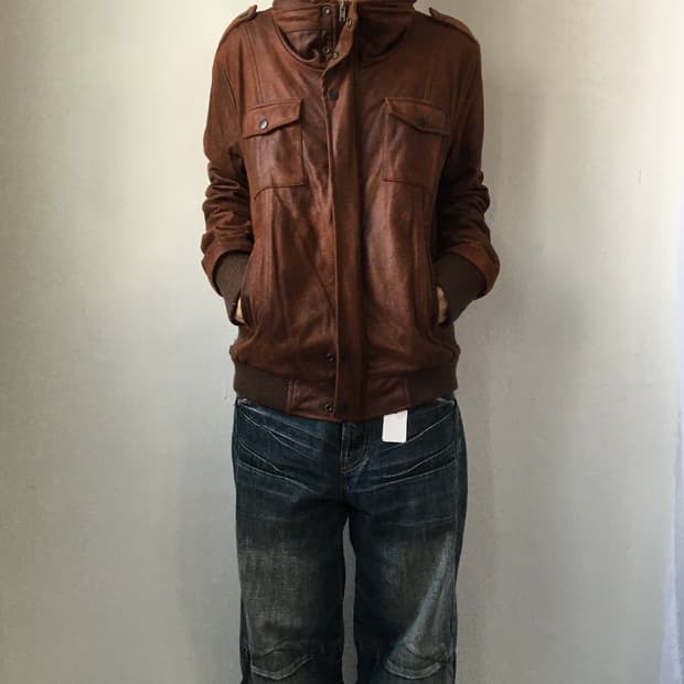 High neck washing coating zip up