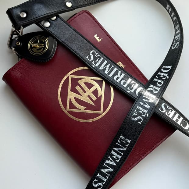 레더 로고 랜야드 