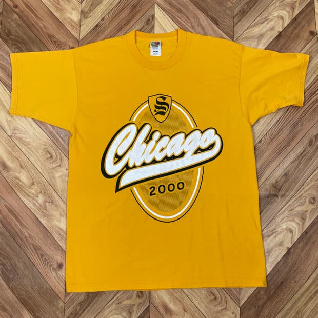 90s 프룻오브더룸 써머필드 프린팅 반팔 티셔츠