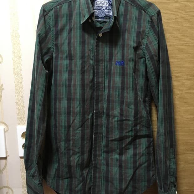 슈퍼드라이 체크 셔츠