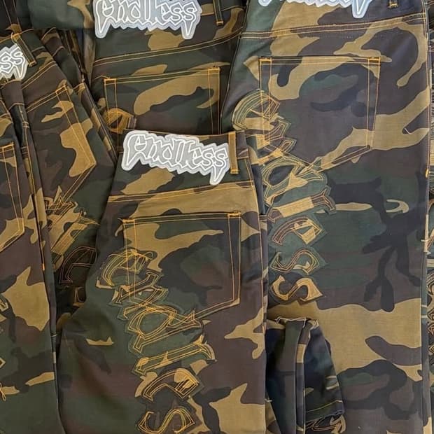 Endless Denim LA 팝업 카모팬츠 대리구매 구합니다.