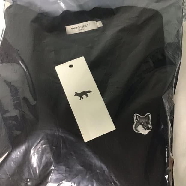 메종키츠네 가디건 블랙 L