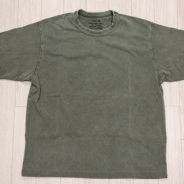 아웃스탠딩 빈티지 워싱 티셔츠 올리브