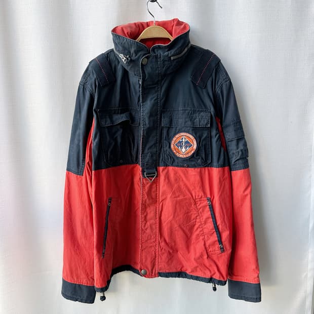 90s 폴로 랄프로렌 빈티지 레스큐 자켓 네이비 오렌지 XL