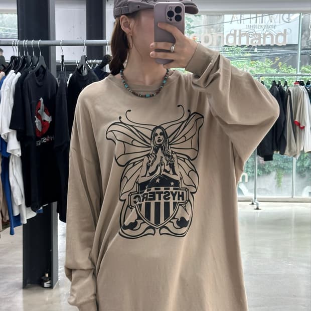 히스테릭글래머 레비티드걸 버터플라이 롱슬리브