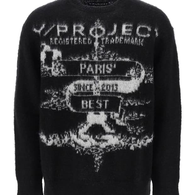 [L] 와이프로젝트 자카드 모헤어 니트