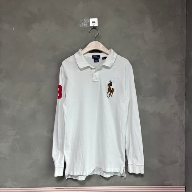 폴로 랄프로렌 빅포니 카라티 롱슬리브 화이트