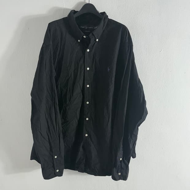폴로 랄프로렌 클래식 오버핏 셔츠 블랙 XXL