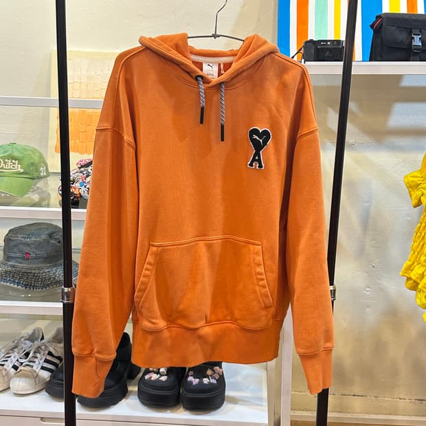 아미x푸마 자파 오렌지 후드 L