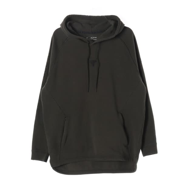 언더아머 프로젝트 락 콜드기어 기모 후드티 카키 XXL