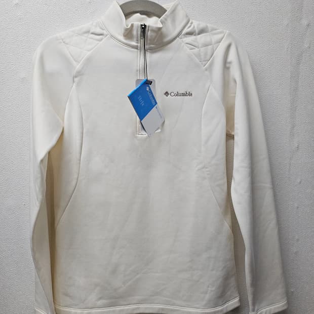 컬럼비아 여성 쿼터집업 기모  아이보리 새상품 90