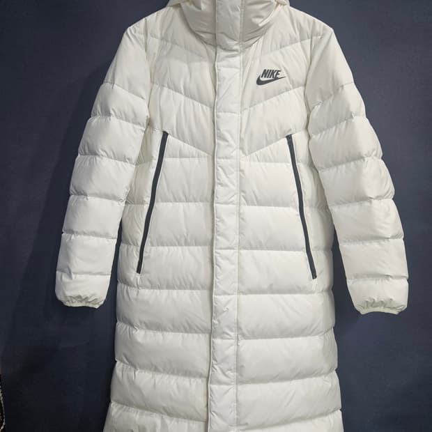 나이키 화이트컬러 남성 100 덕다운 롱패딩 