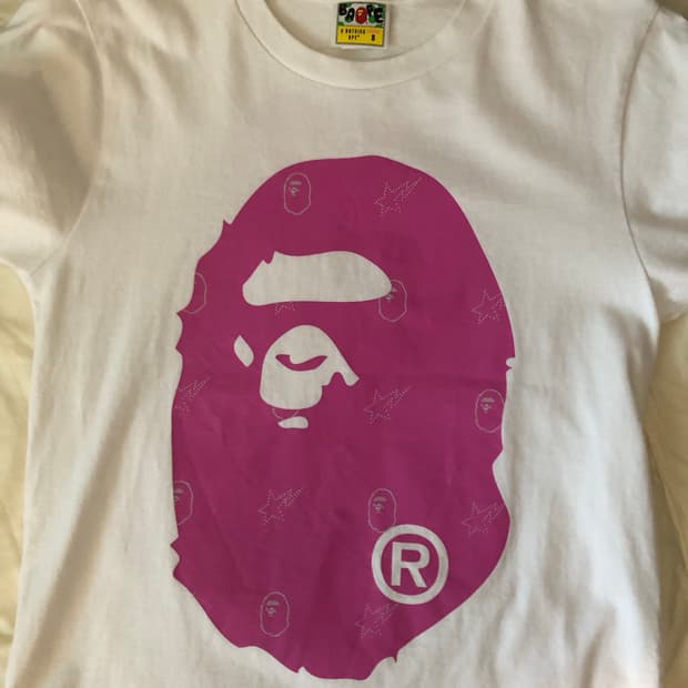 베이프 bape 반팔 핑크
