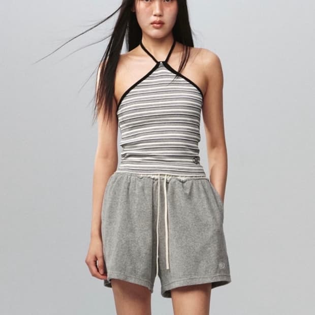 Kijun Stripe knit 홀터넥 S