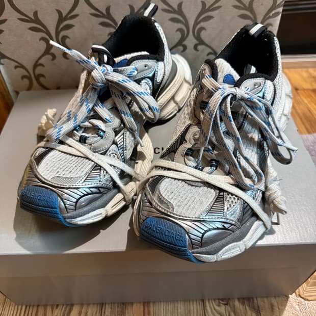 발렌시아가 3XL 스니커즈 그레이 화이트 블루 EU42