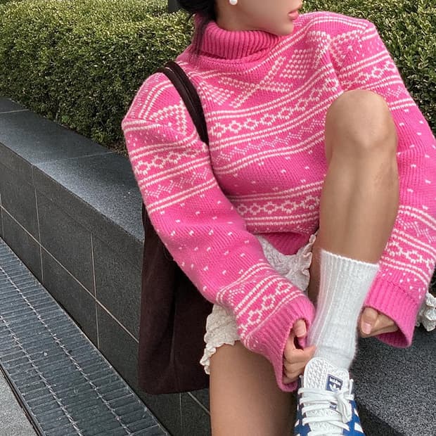 드노리타 노르딕 부티크 풀오버 핑크