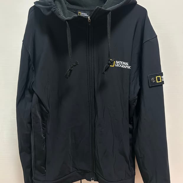 내셔널지오그래픽 블랙 후드 집업 XL