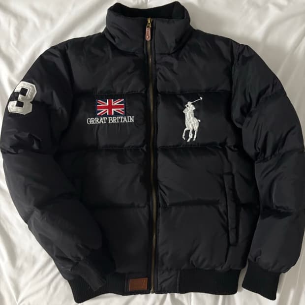 폴로 빅포니 브리튼 패딩 블랙 m