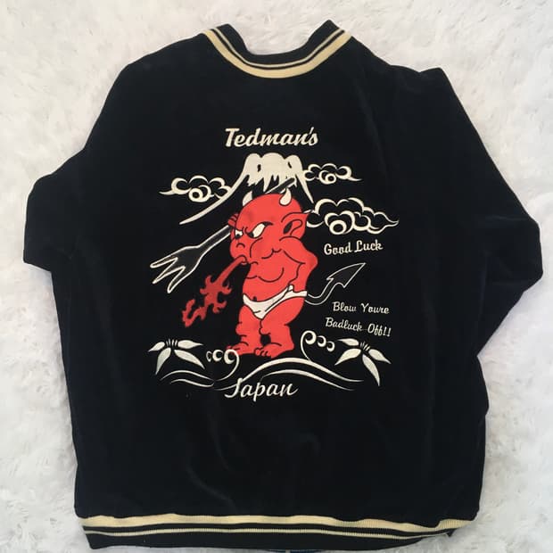 빈티지 양면 데빌 스카쟌 y2k 스트릿 갸루 펑키 일본빈티지712