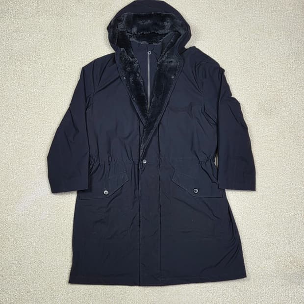 [아르마니 꼴레지오니] 퍼 후드 패딩 코트 | 00233