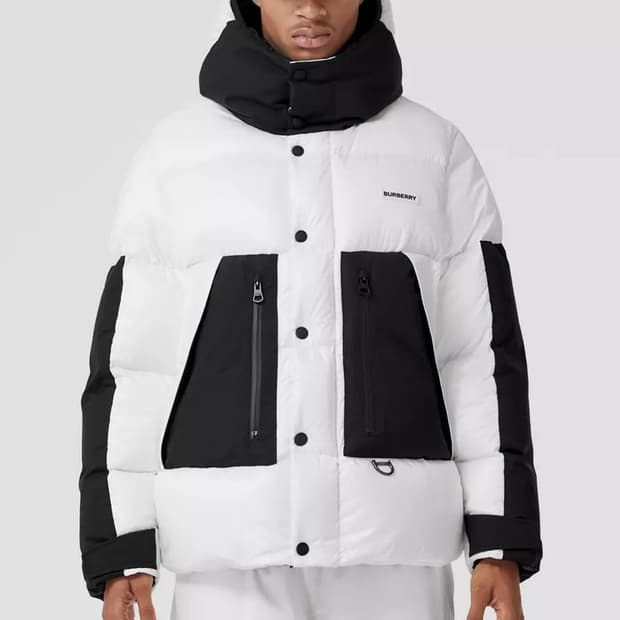 버버리 투톤 puffer jacket 패딩
