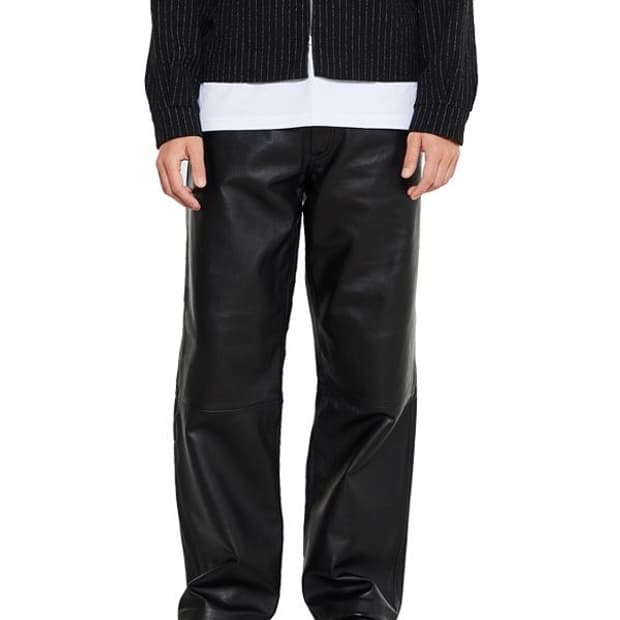 [L] SUNFLOWER LOOSE LEATHER PANTS 새상품