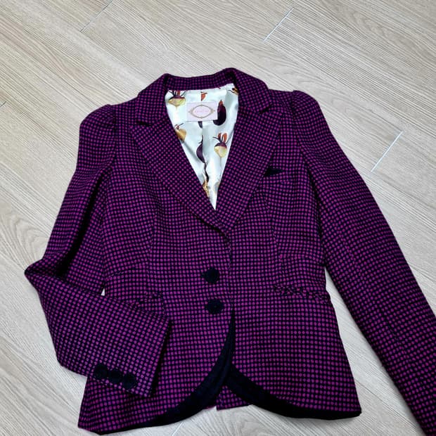 레트로 레니본 자켓