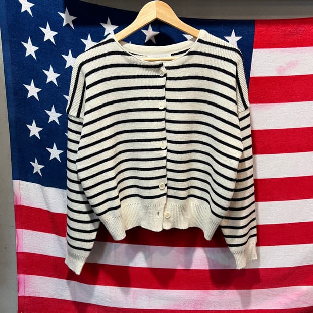 NEUFNINE 스트라이프 니트 가디건