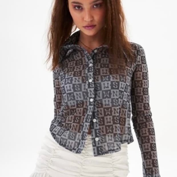 whynotus mesh crop shirts