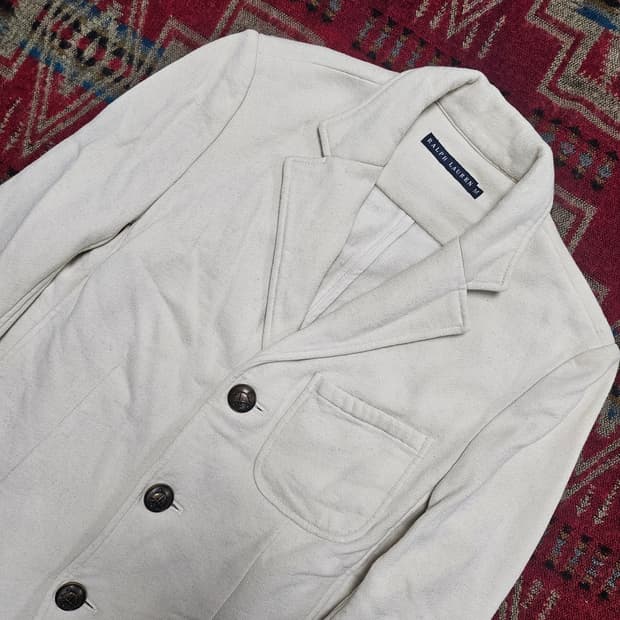 Ralph lauren 기모 아이보리 쓰리버튼 블레이저 M