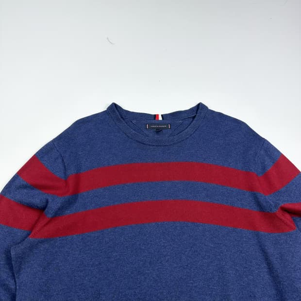 타미힐피거 플래그 스트라이프 니트 (XL)