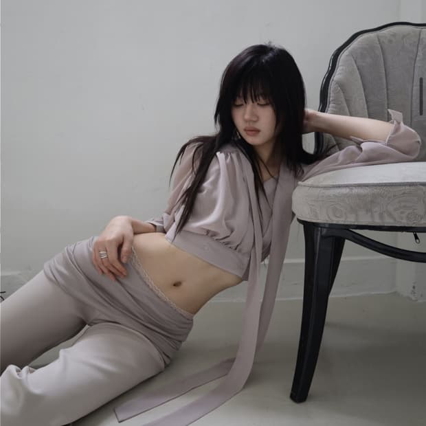 클라따 요거트 블라우스 베이지