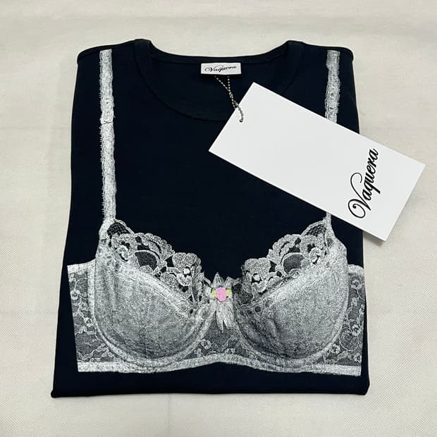 [M]바퀘라 26ss 브라 베이비 티셔츠/블랙