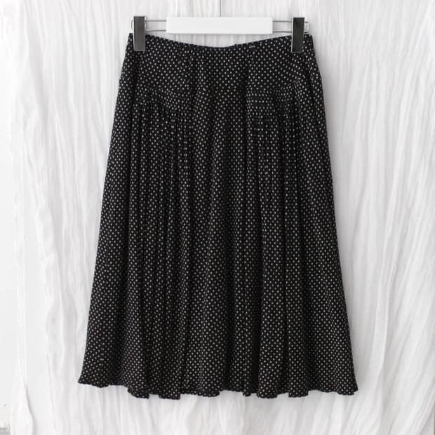 max mara) dot pleats skirt