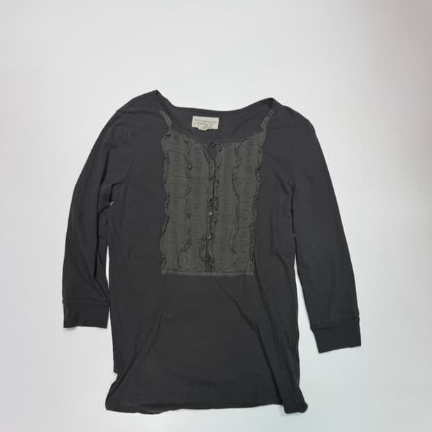 데님앤서플라이 롱슬리브 프릴 티셔츠