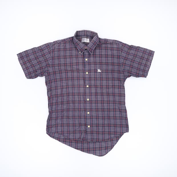 실측확인 빈티지 노바체크 반팔셔츠 0420H1