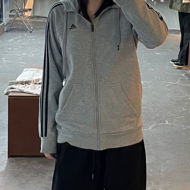 아디다스 트랙 사이드라인 스웻 후드집업 H1469