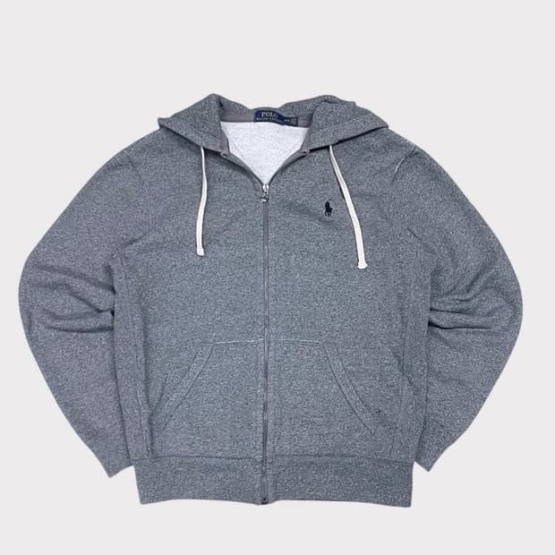 폴로 그레이 써멀 후드집업