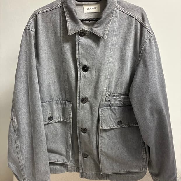 르메르 Lemaire 워시드 그레이 데님 자켓  L