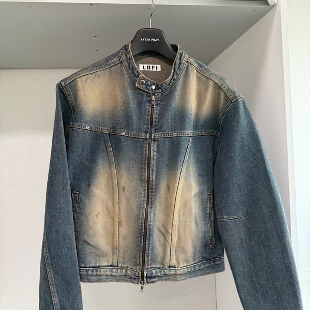 로파이 더티워싱 레이서 데님자켓 xl 팝니다