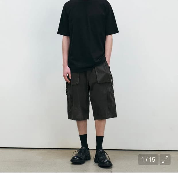 인사일런스 퍼디그 오브젝트 하프 팬츠 차콜 S